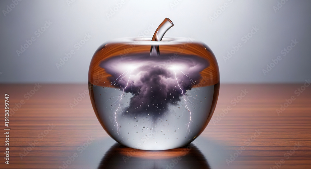 custom made wallpaper toronto digitalTransparent Apple with Lightning Inside