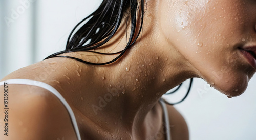 Wallpaper Mural Woman with wet hair in profile Torontodigital.ca