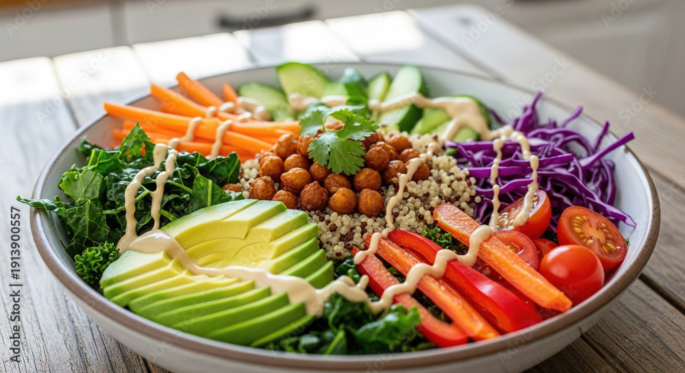 custom made wallpaper toronto digitalHealthy Quinoa Salad with Fresh Vegetables