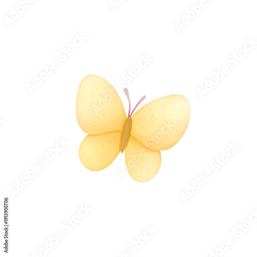 illustration of yellow butterfly