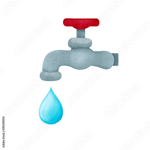 water faucet with diping water