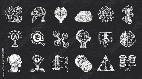 set of AI icons 