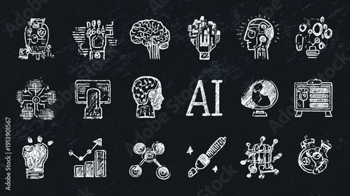 set of AI icons 