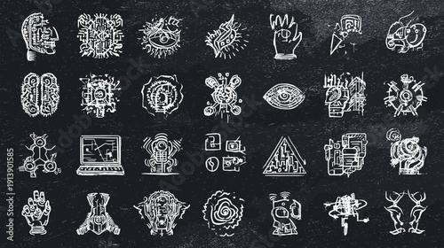 set of AI icons 