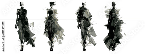 fashion model woman concept for designer , couture , high fashion , avant gard style siluette comcept 