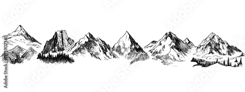 vector illustration of mountains 