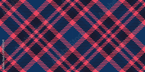 Picnic blanket textile background check, row seamless tartan vector. Micro texture fabric plaid pattern in dark and red colors.