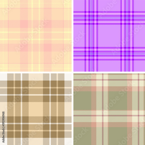 Christmas plaid pack designed for licensing projects. Market ready tartan styles suit seasonal products. Vector files stay flexible.