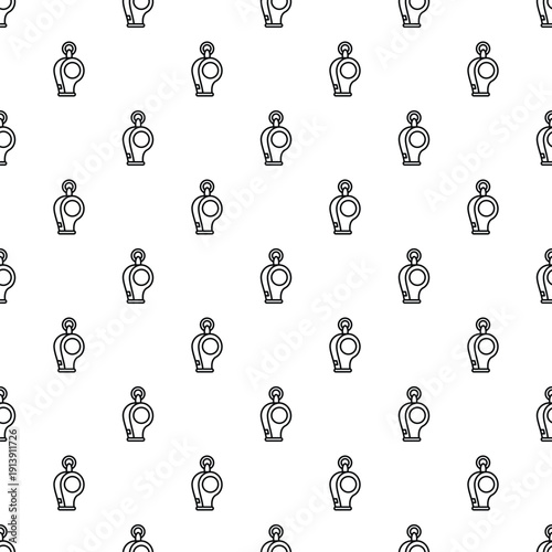 Whistle line art forming a seamless pattern for sports and competition backgrounds