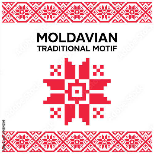 Red ethnic pattern