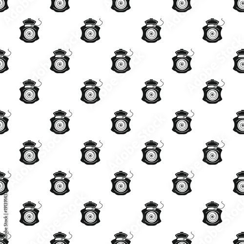 Dental floss dispensers repeat in a seamless tile pattern for oral care