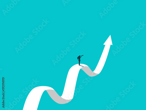 Businesswomen look for volatility in charts.