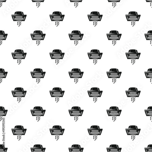 Kitchen range hoods extracting smoke and odor from cooking on a white background