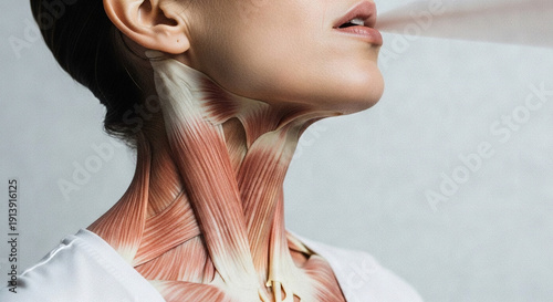 Wallpaper Mural Woman's neck muscles in profile Torontodigital.ca