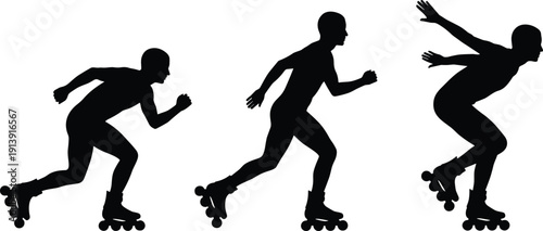 Rabbit ears silhouette collection, bunny ear headband set, black cartoon vector illustration isolated on white background