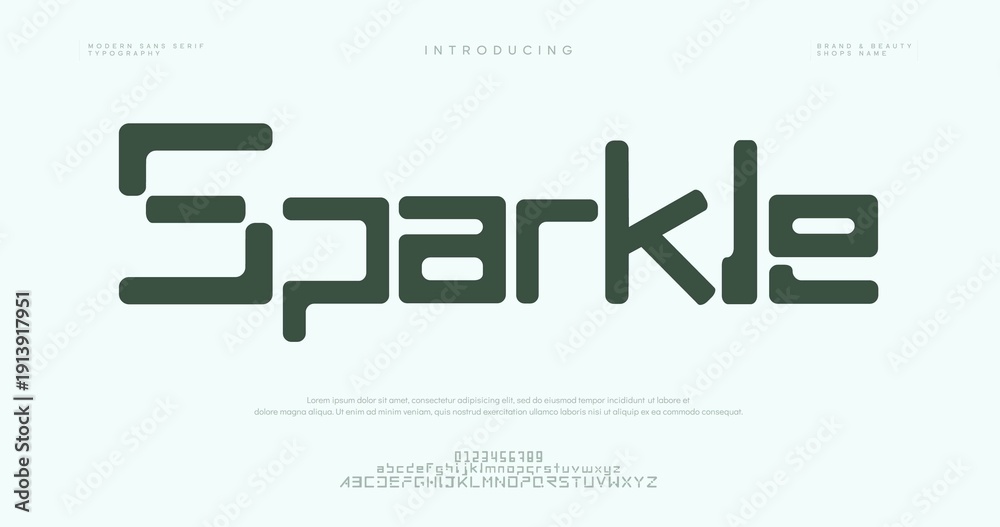 Obraz premium Introducing Sparkle Font Typography Design