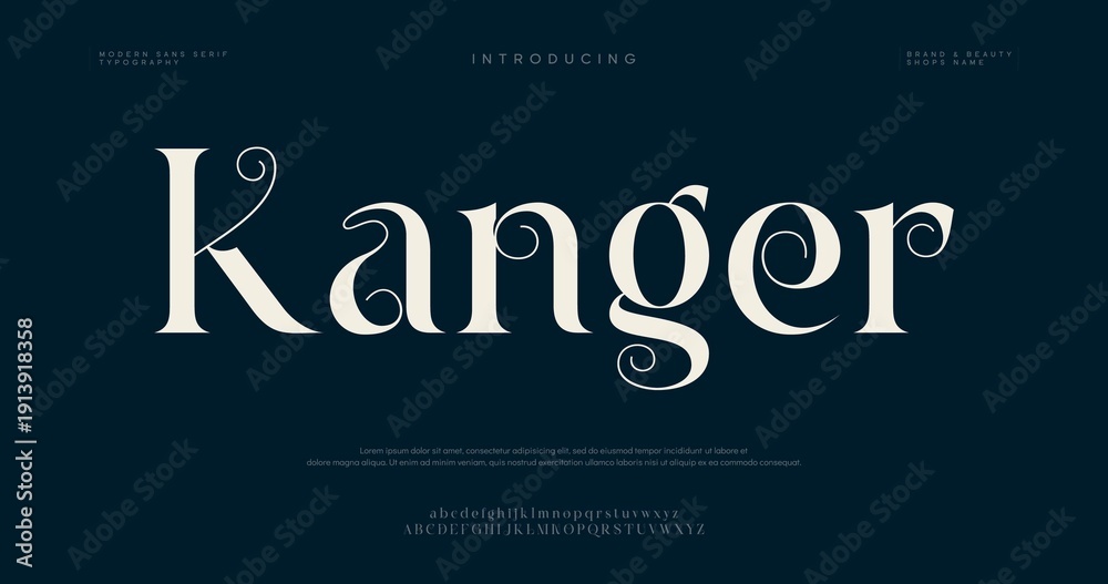 Fototapeta premium Introducing Kanger Typography Font Design