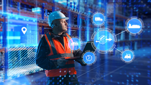 Foto Supply chain management, smart logistics