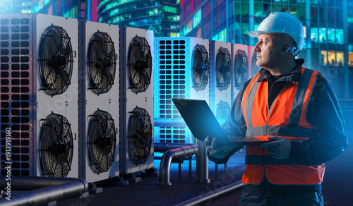 Cuadro en lienzo HVAC system inspection