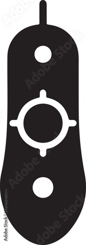 Gaming Mouse: A sleek black gaming mouse, its buttons and central target emblem hinting at precision and control for the ultimate gaming experience.