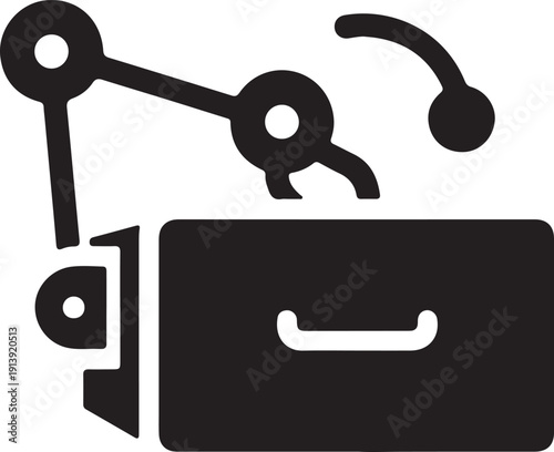 Industrial Robotics: A stylized representation of a robotic arm, precisely manipulating an object with its mechanical precision, symbolizing automation and technological advancement.