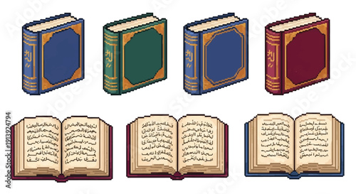 Collection of Books with Various Colored Covers.