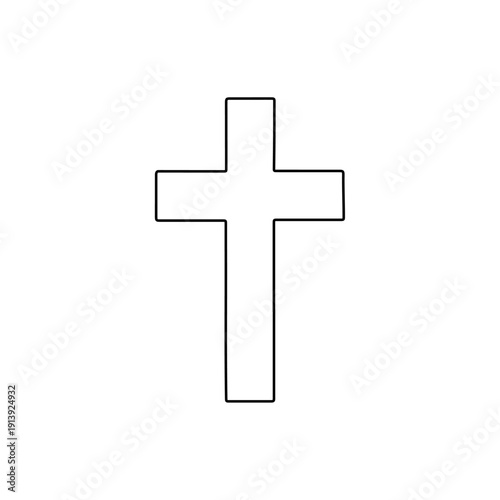 cross outline icon for religion spirituality and christian faith