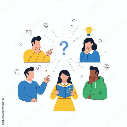 Diverse People Engaged in Collaborative Discussion and Problem Solving