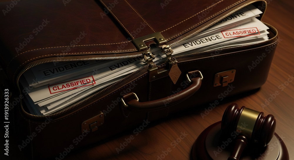 custom made wallpaper toronto digitalAttorney's briefcase with classified evidence documents and gavel on wooden desk