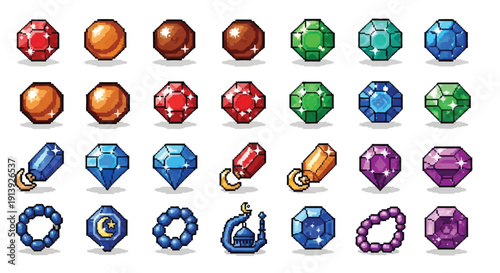 Collection of Various Gems and Jewels.