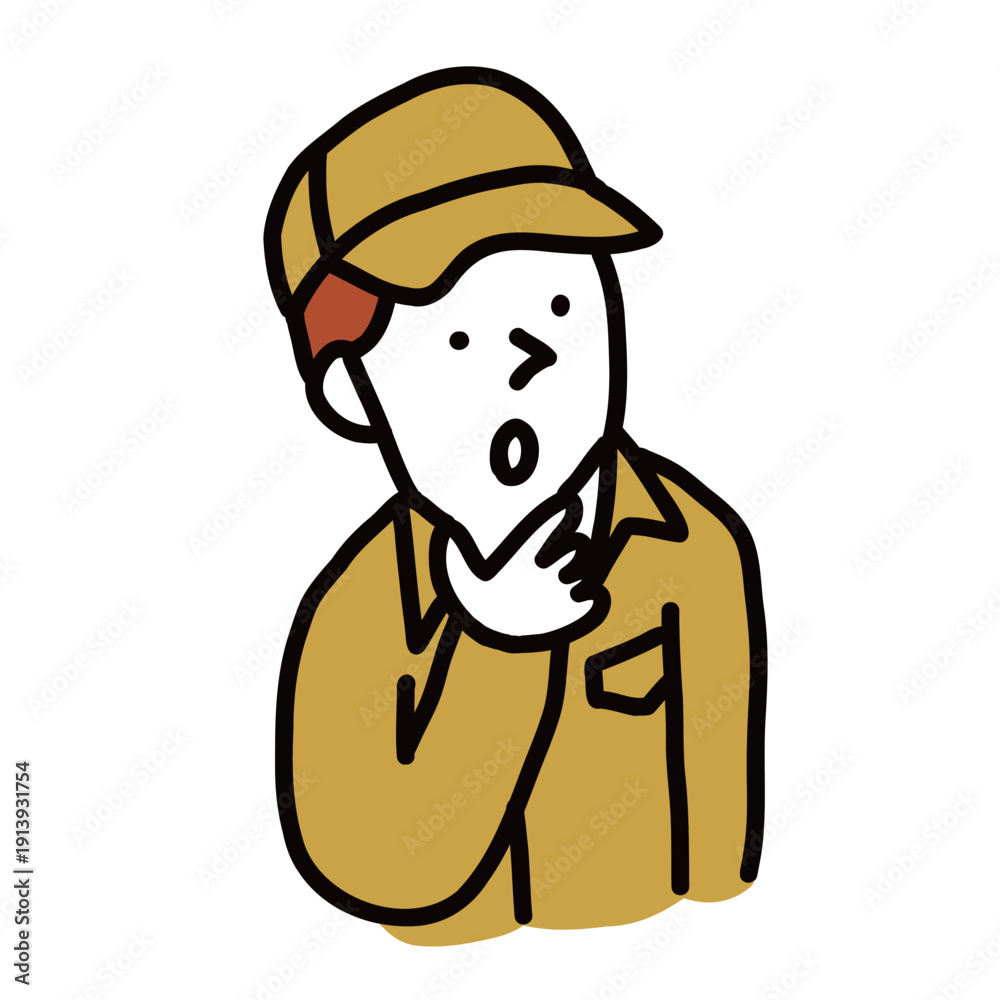 Fototapeta premium Skilled trades avatar 専門職のイラストアバター