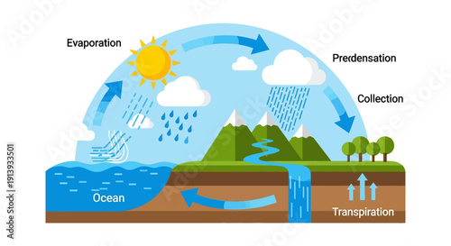 Water Cycle Process Flow Diagram.