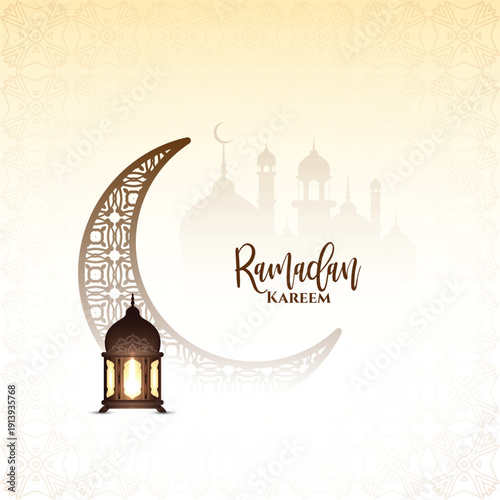 Ramadan Kareem crescent moon islamic background