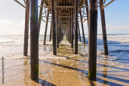 Wallpaper Mural Perspective View Underneath Oceanside Pier in Coastal California Torontodigital.ca