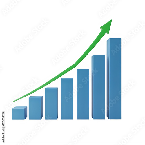Green arrow graph showing upward growth trend isolated on transparent background Free Download Green arrow graph showing upward growth trend isolated on transparent background - GFXLoad