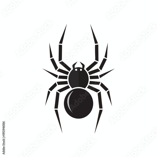Black Spider Silhouette Illustration