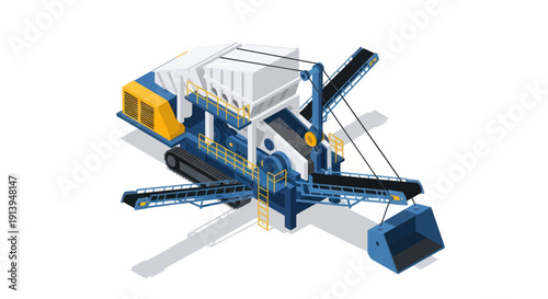 Heavy machinery equipment for mining and construction industry.