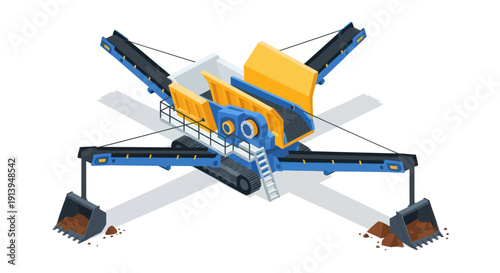 Heavy Duty Industrial Crusher Machine for Mining and Construction.