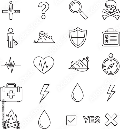 A professional collection of vector wedding icons and love symbols featuring black sketch illustrations and hand-drawn heart signs for romantic design projects.