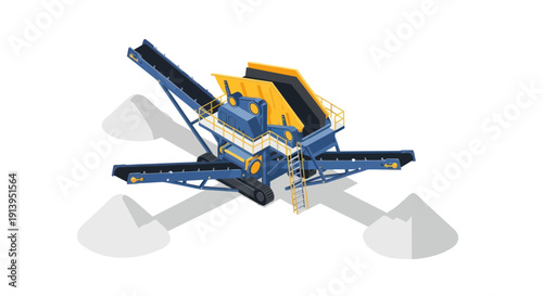 Industrial crushing and screening equipment for mining and construction.