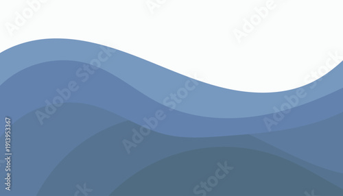 Abstract Blue Wave Background for Modern Minimalist Design.  