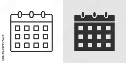 Calendar Icon representing scheduling, event planning, deadlines, appointments, and time management for business and personal organization.