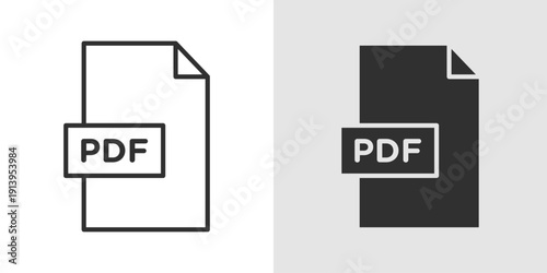 PDF Icon representing Portable Document Format files, digital documents, secure file sharing, and document storage or distribution.
