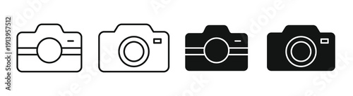Camera icon. Photo icon vector set