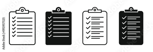 Modern clipboard line icon. Premium pictogram isolated on a white background. Vector illustration featuring a high-quality stroke symbol
