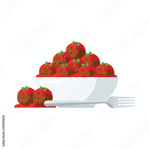 Fresh Strawberries in a White Bowl