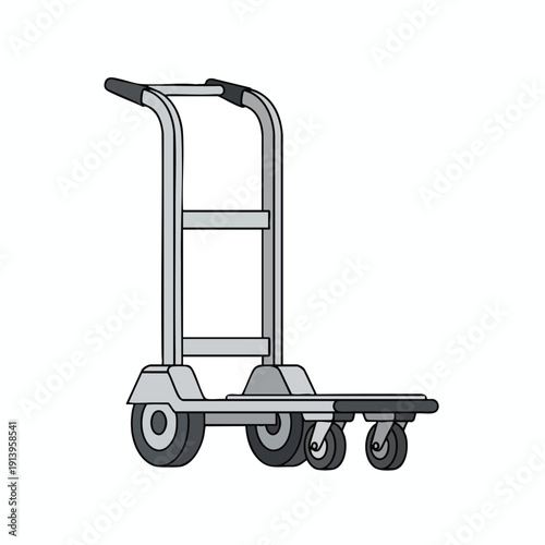 Hand Truck Illustration for Moving Heavy Objects
