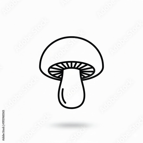 Mushroom icon white background 