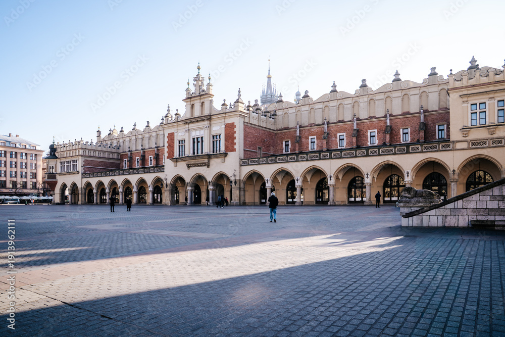 Obraz premium Kraków Cloth Hall (Sukiennice) in the Main Market Square, Poland.