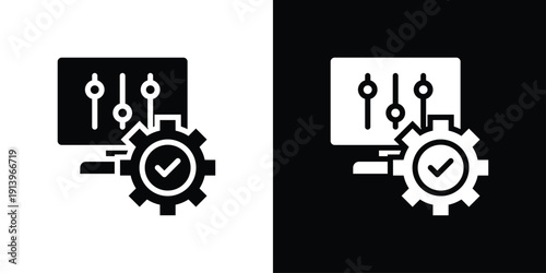 System Configuration Icon Sheet Black And White